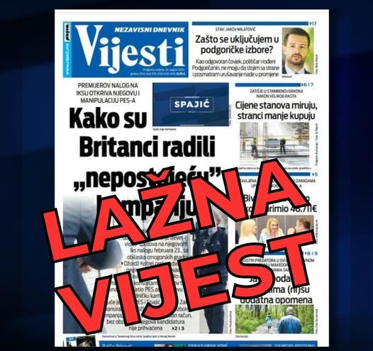 Lažni profil protiv "lažnih vijesti"