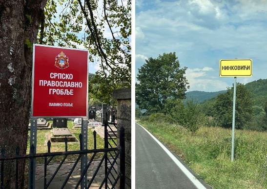 Table sa lažnim nazivima mjesta u Vraneškoj dolini (Foto: Antena M)
