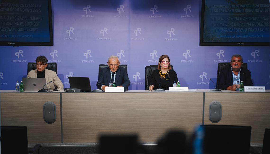 Sa konferencije „Izmjene Zakona o akcizama i njegov (negativan) uticaj na budućnost vinogradarstva u Crnoj Gori“ (Foto: PR Centar)