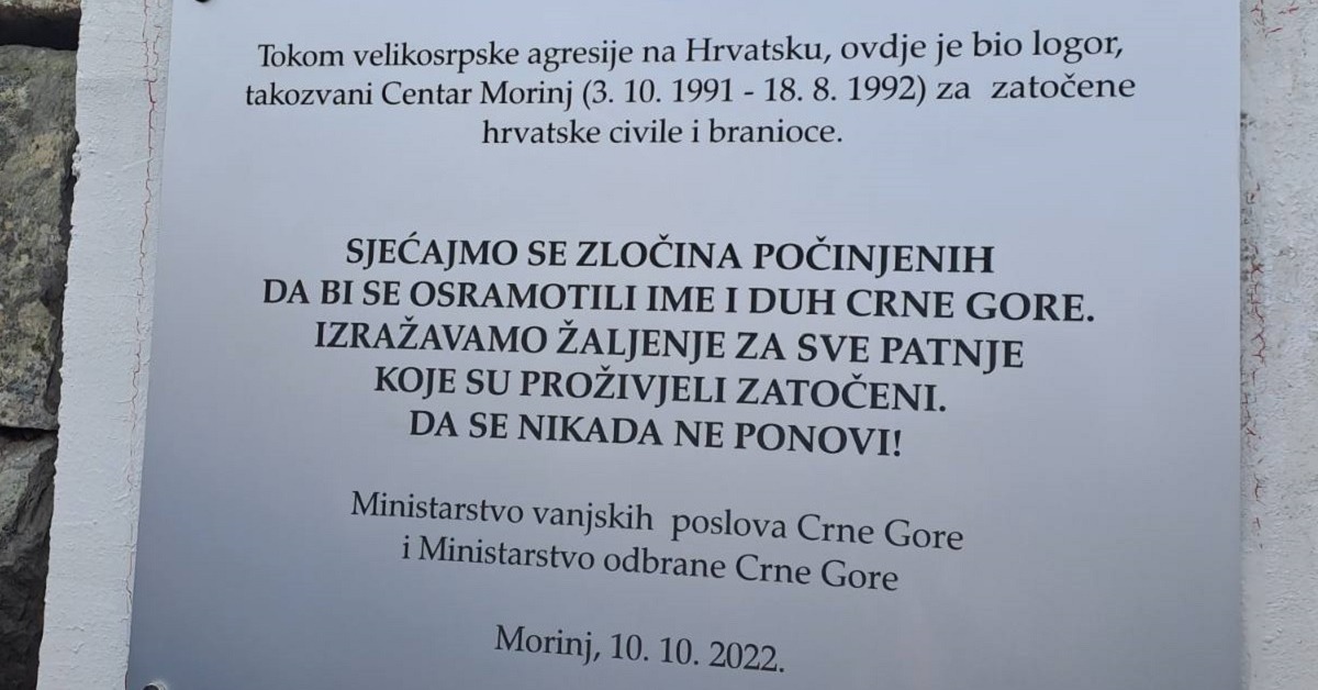 Spomen ploča u Morinju