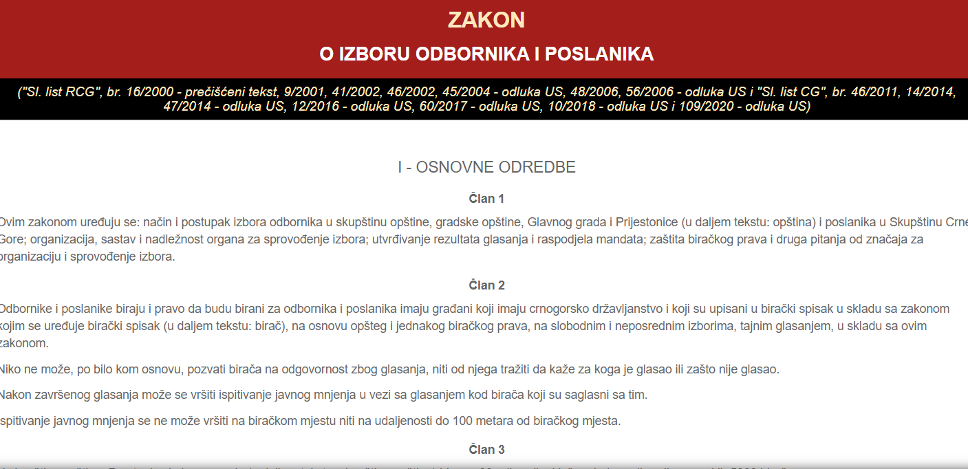 Zakon o izboru poslanika i odbornika