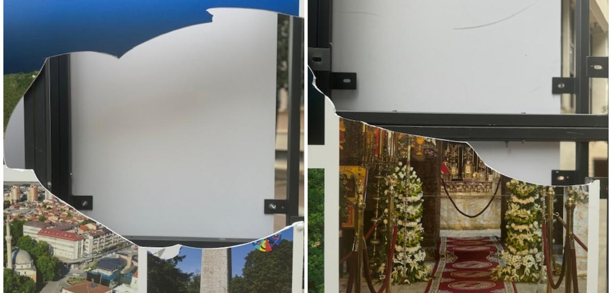 Uništena izložba (Foto: Aleksandar Zeković - X)