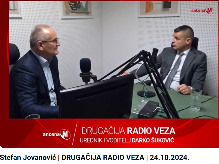 (Foto: Darko Šuković i Stefan Jovanović u emisiji Antena M)