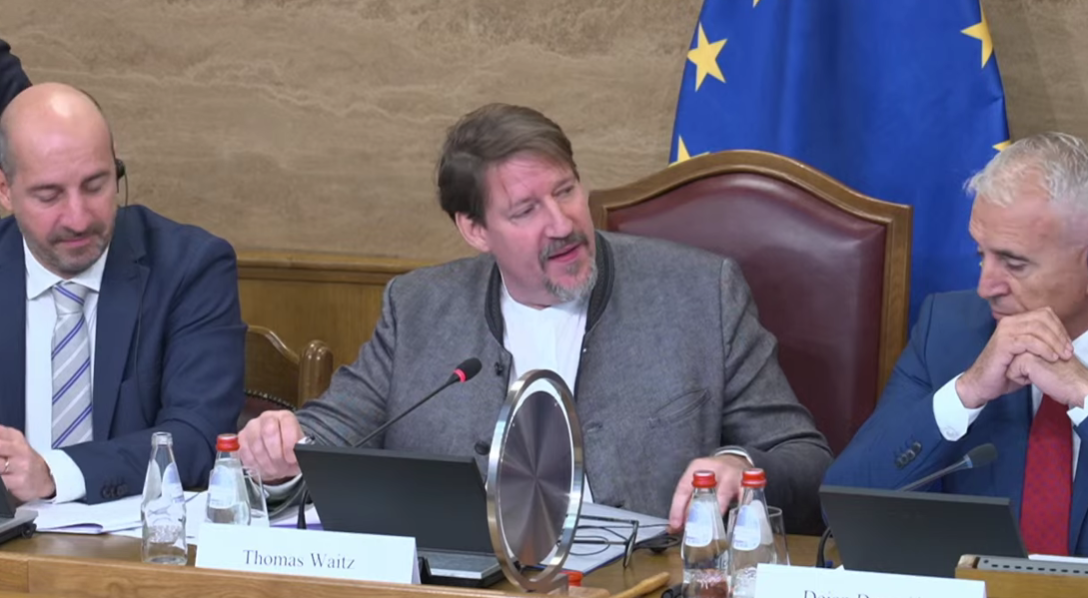 Tomas Vajs u Skupštini Crne Gore (Foto: Skupština Crne Gore - stop kadar)