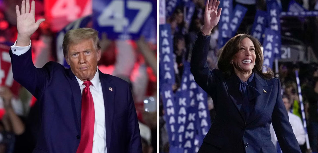 Predsjednički kandidati na izborima u SAD, bivši predsjednik Donald Tramp i potpredsjednica SAD Kamala Haris (Foto: AP)