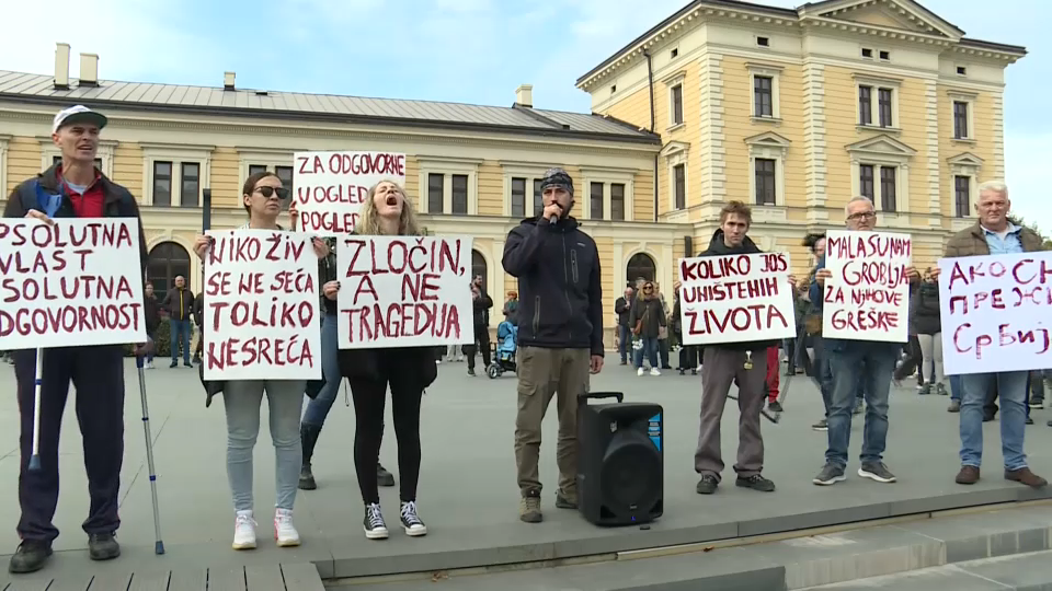 Sa današnjeg protesta u Beogradu (Foto: N1)