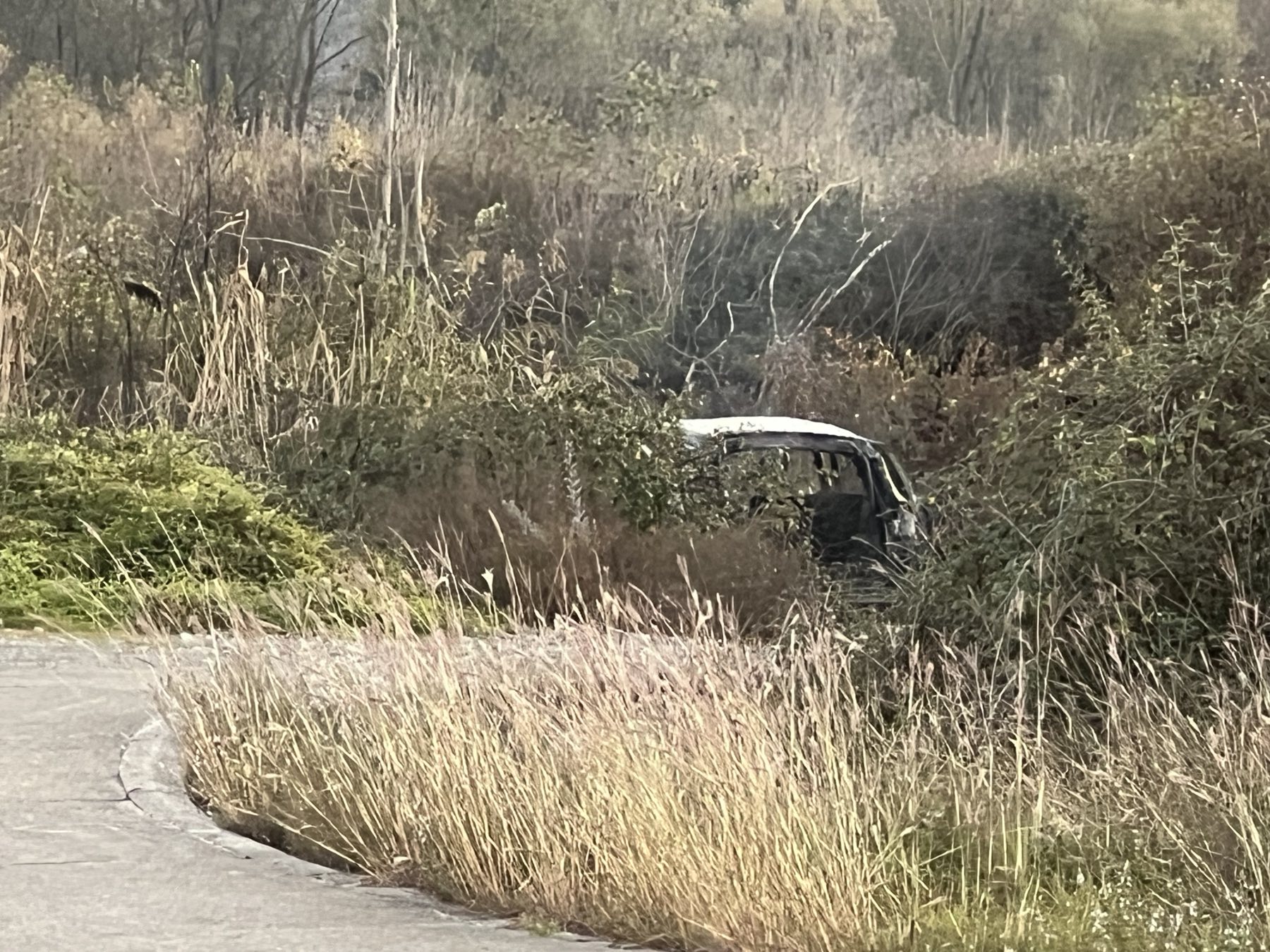 Dio zapaljenog vozila na Marezi