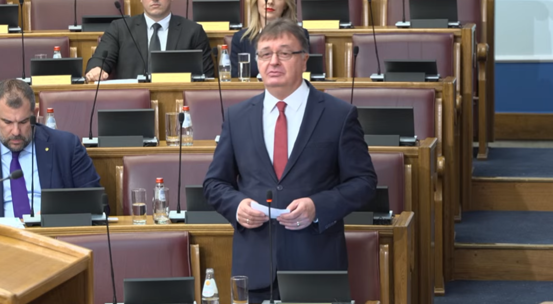 Budimir Aleksić (Foto: Skupština Crne Gore - stop kadar)
