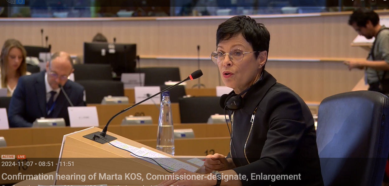 Marta Kos na saslušanju pred evropskim parlamentarcima