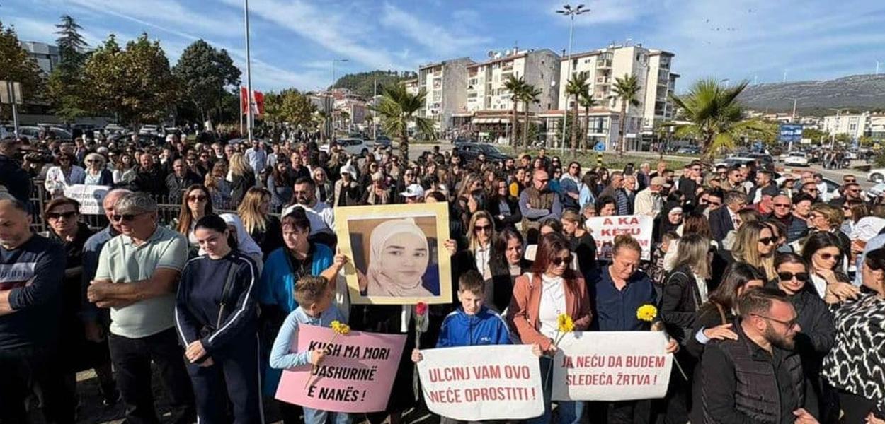 Sa protesta u Ulcinju (Foto: Pobjeda)