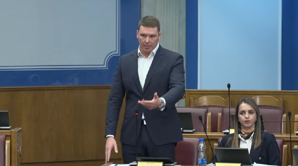 Filip Adžić (Foto: Skupština Crne Gore/Jutjub)