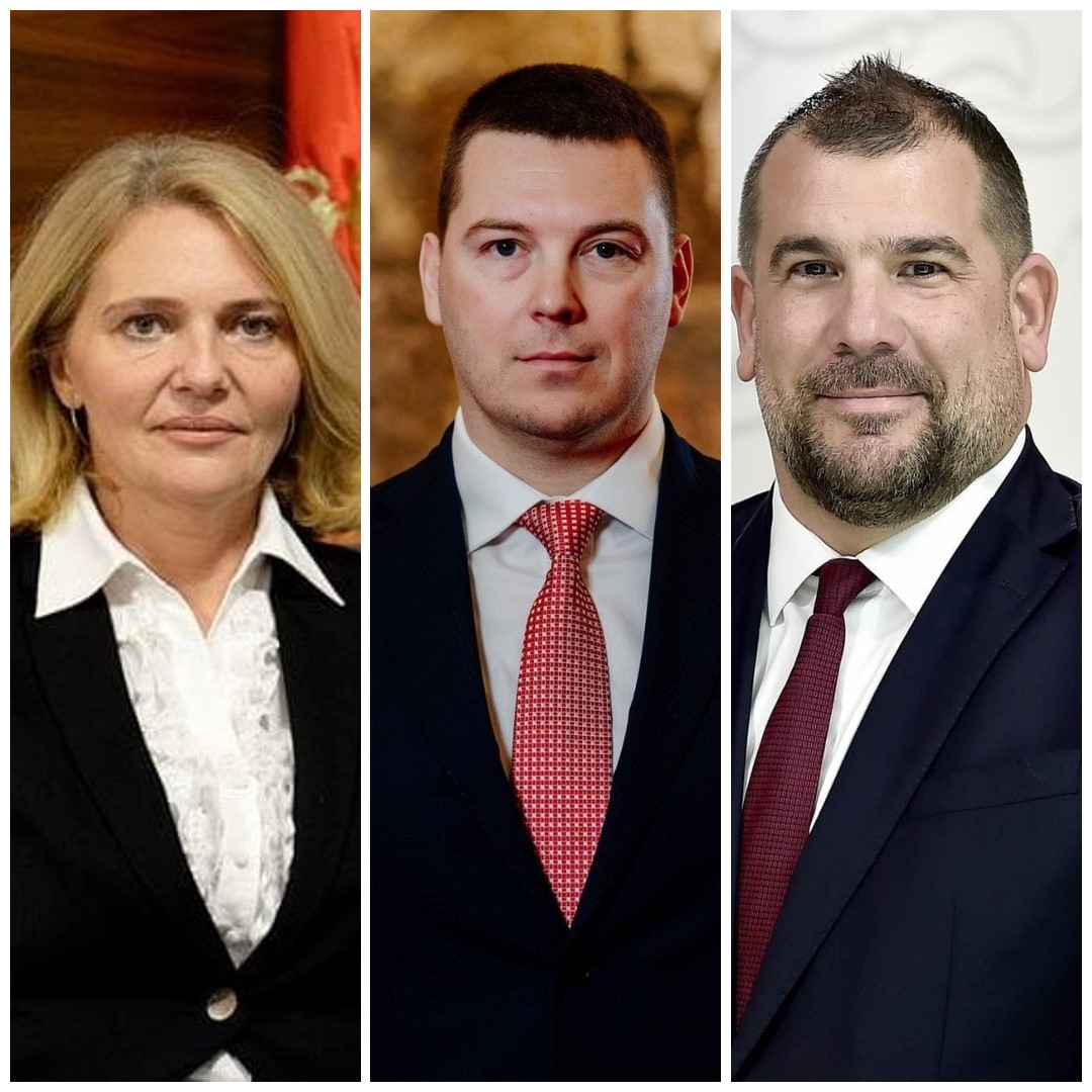 Olivera Injac, Filip Adžić, Dragan Krapović (Foto: gov.me)