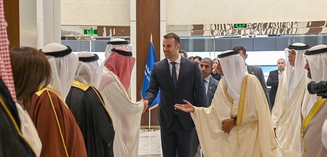 Milojko Spajić sa predstavnicima Privredne i industrijske komore Kraljevine Bahrein (Foto: Vlada Crne Gore/Bojana Ćupić)