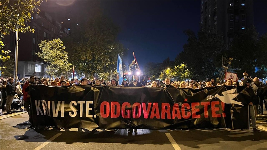 Sa protesta u Novom Sadu (Foto: Anadolija)