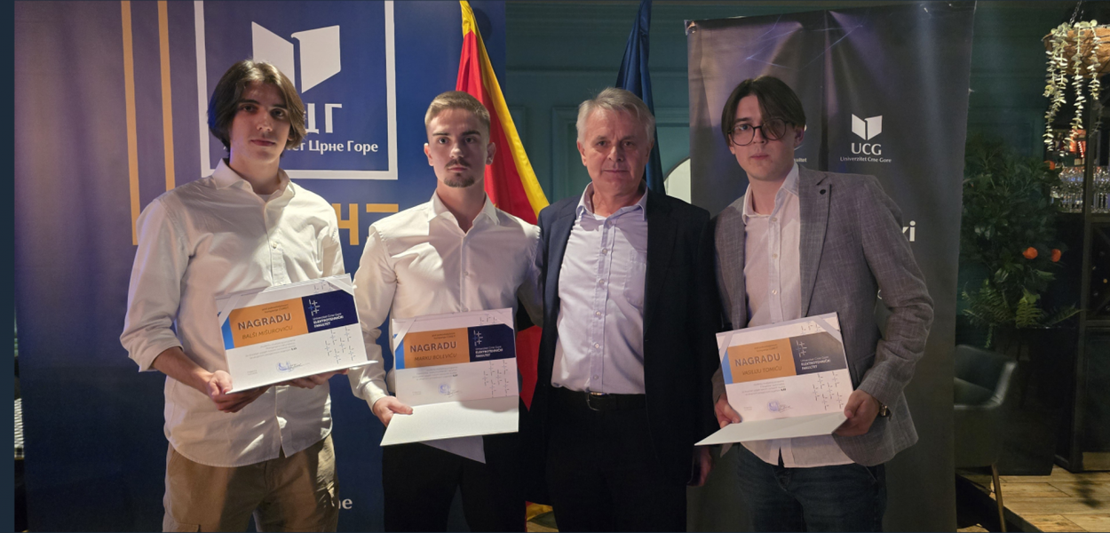 Nagrađeni studenti (Foto: Univerzitet Crne Gore)