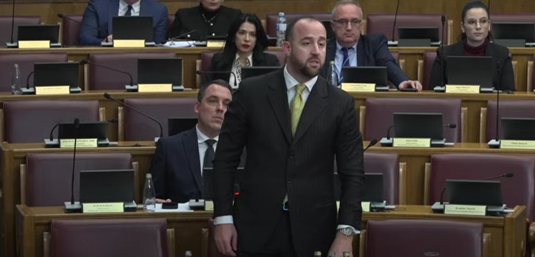 Andrija Nikolić (Foto: Skupština Crne Gore/Jutjub)