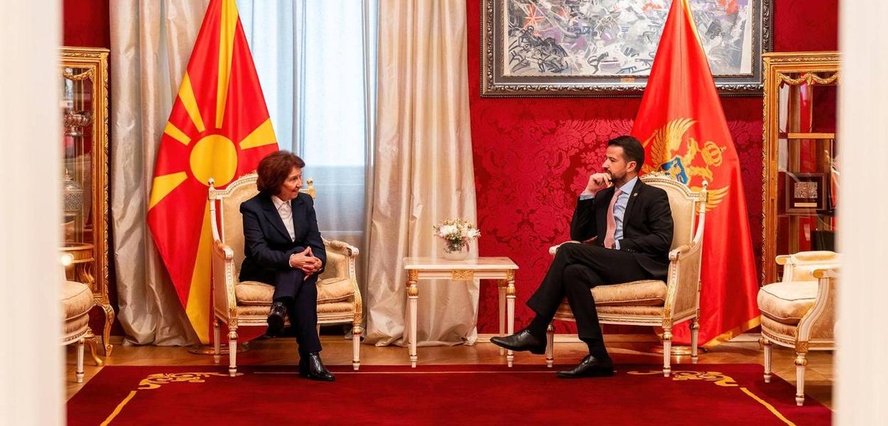 Siljanovska Davkova i Milatović (Foto: Kabinet predsjednika Crne Gore)