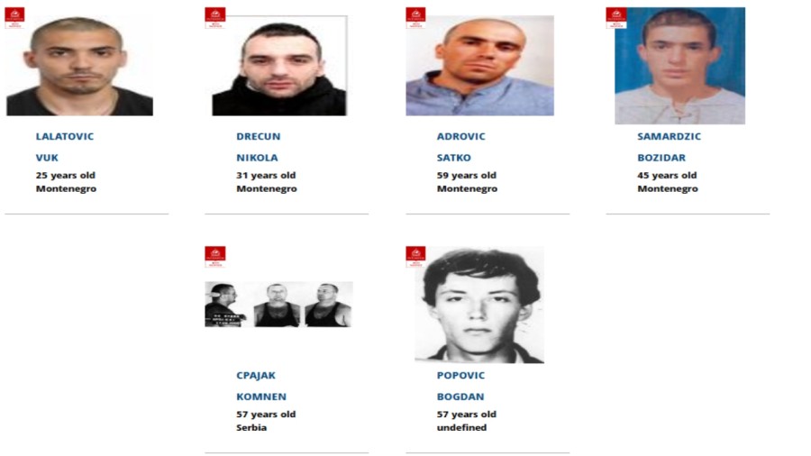 Osobe koje potražuje Crna Gora (Foto: Interpol)