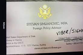 Lažna vizitkarta Stevana Stiva Simijanovića 