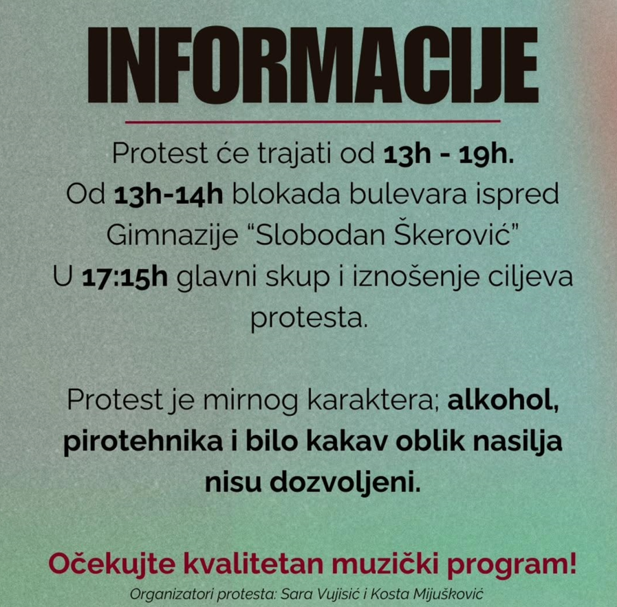 U petak protest zbog seksualnog uznemiravanja bivše učenice podgoričke Gimnazije