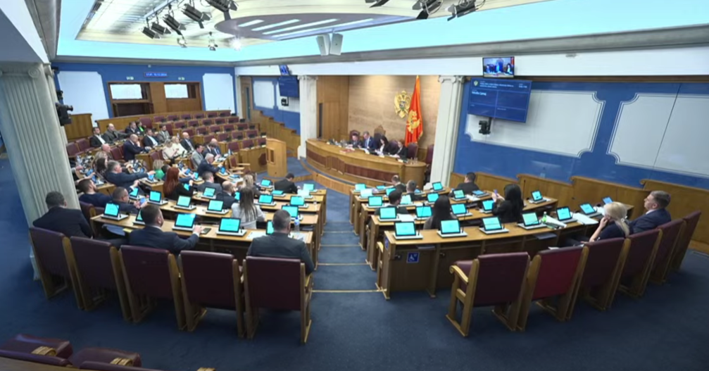 Sa današnje sjednice (Foto: Skupština Crne Gore - stop kadar)