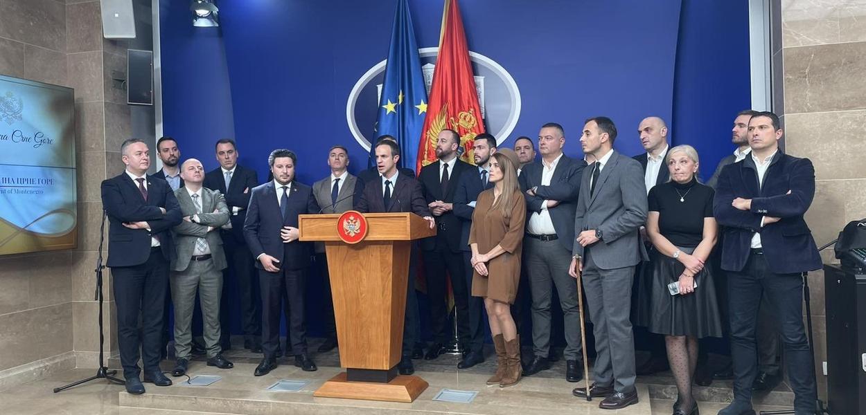 Opozicija na konferneciji za medije 17. decembra 2024. (Foto: Anetna M)