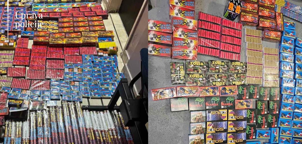 Oduzeta pirotehnička sredstva (Foto: Uprava policije)