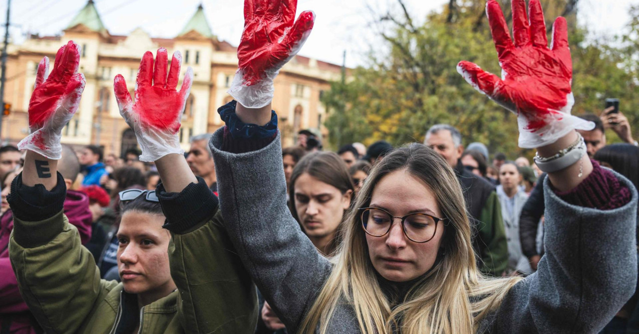 Protest Beograd krvave ruke