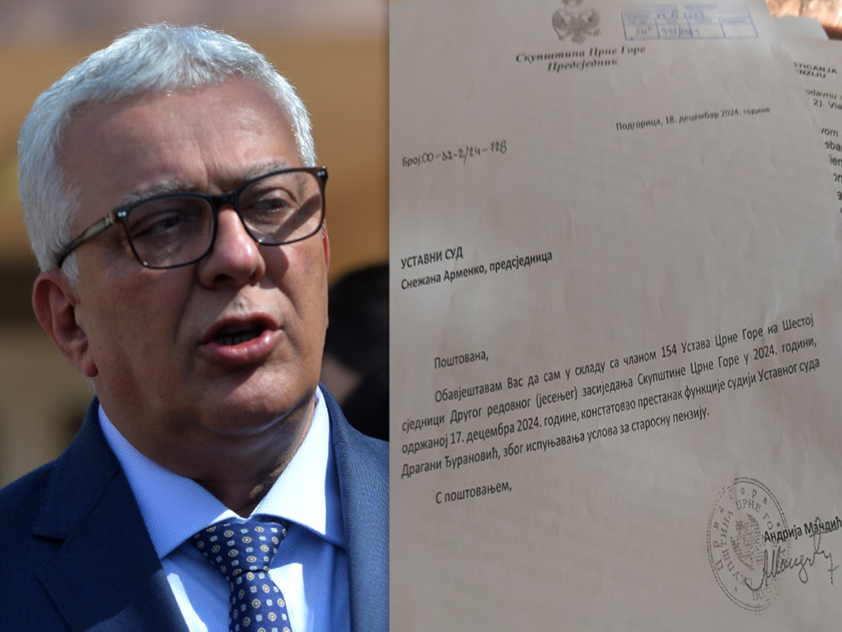 Odluka Mandića o penzionisanju sudije Đuranović