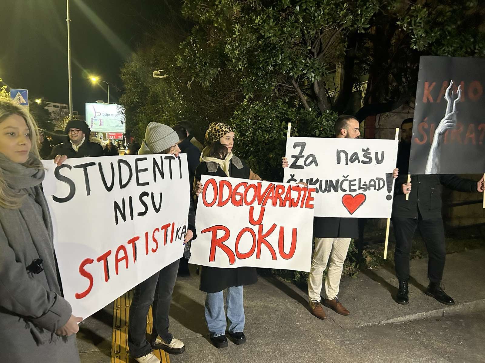 Studenti ispred Pravnog Podgorica