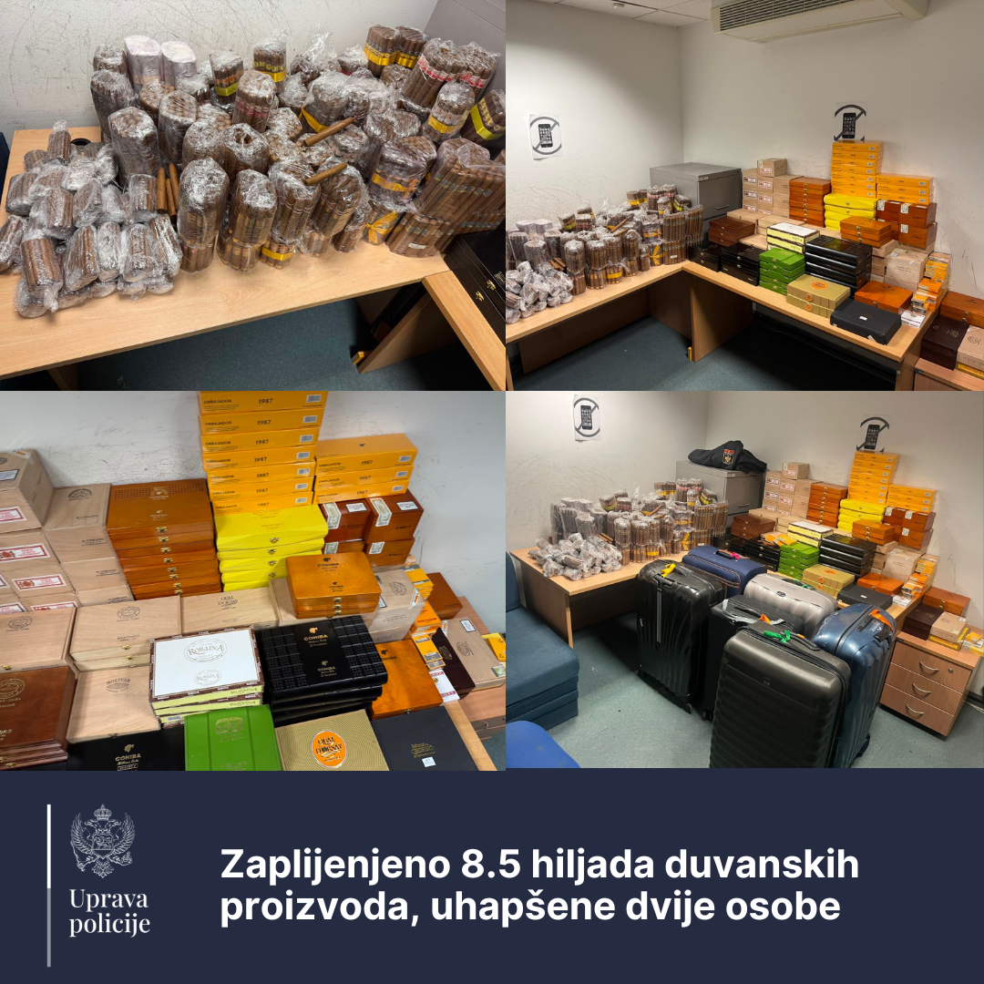 Oduzete cigarete (Foto: Uprava policije)