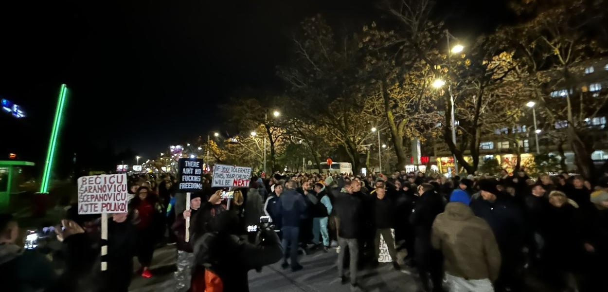 Sa protesta u Podgorici (Foto: Portal ETV/D.M.)