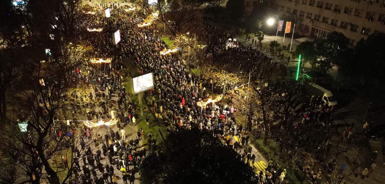 Sa posljednjeg protesta u organizaciji neformalne grupe studenata (Foto: Portal ETV/Siniša Adamović)