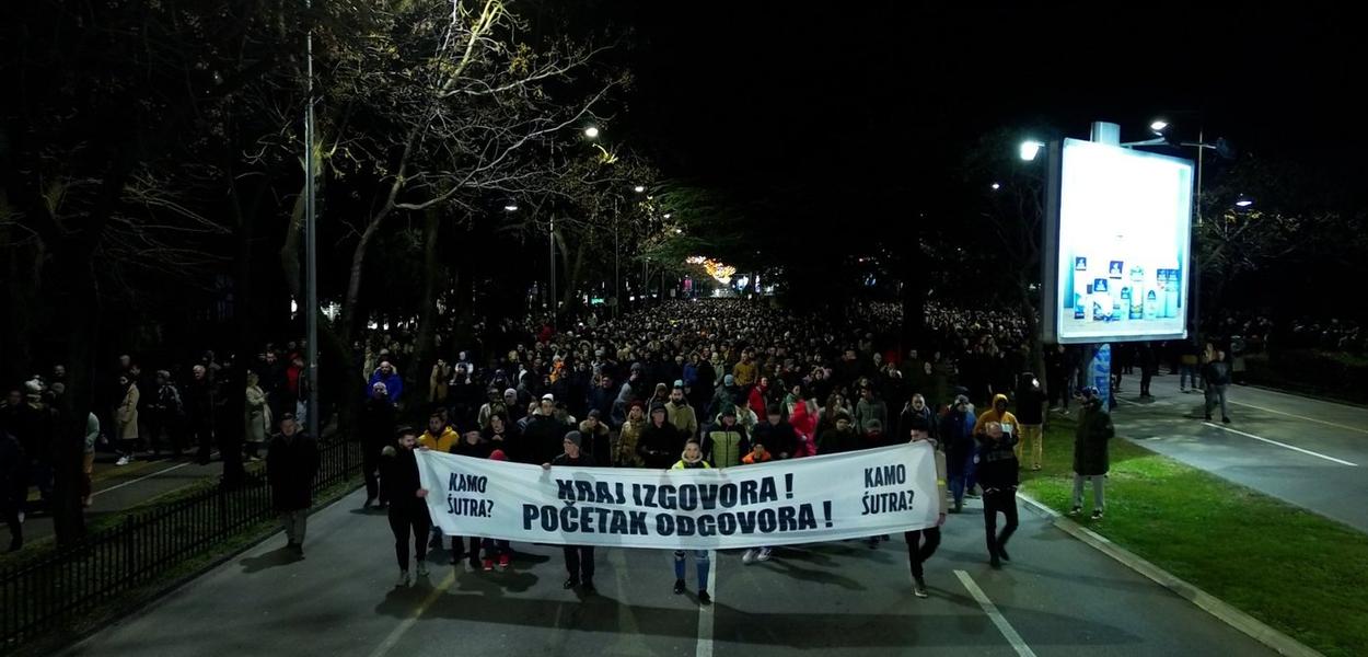 Sa jednog od protesta (Foto: Portal ETV/Siniša Adamović)