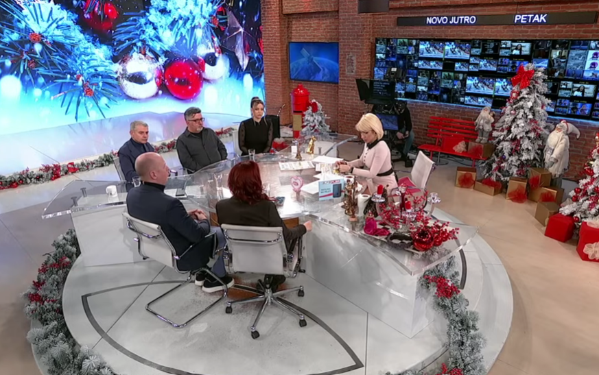 „Novo jutro – Jutro sa dušom" primjer kršenja profesionalnih i etičkih novinarskih standarda: Na neprimjeren način i bez iskazivanja saosjećanja, analizirani i pretpostavljani uzroci tragedije (Foto: TV Pink - stop kadar)