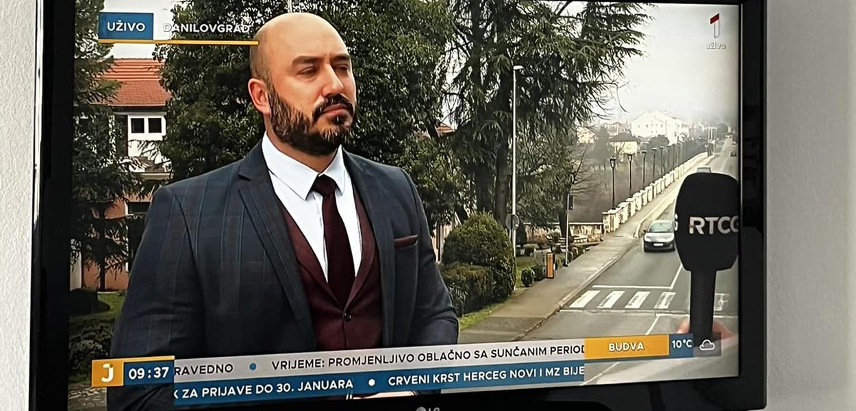 Mitar Radonjić u Jutarnjem programu TVCG (Foto: Jovan Džoli Ulićević - X)