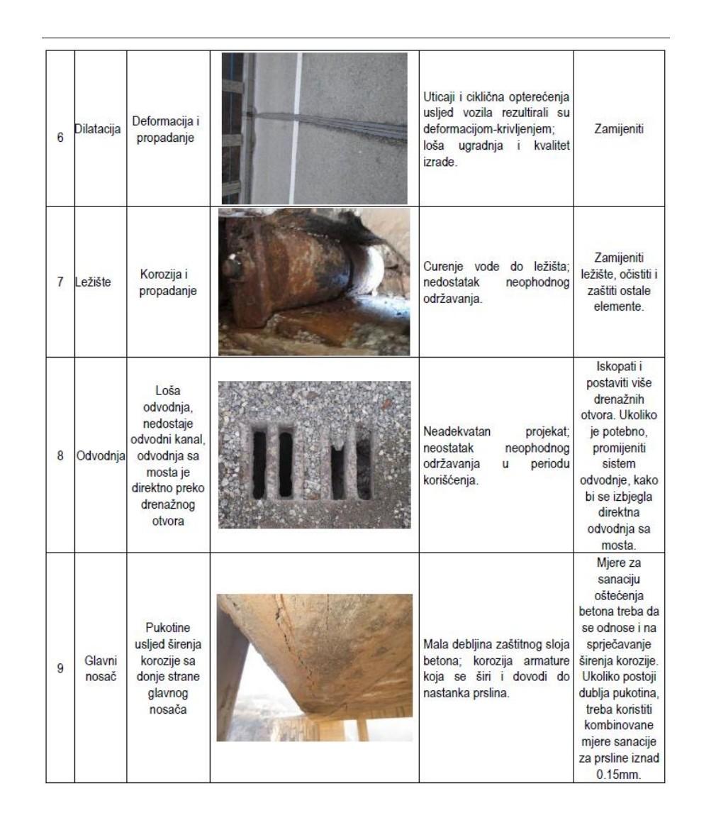 Oštećenja ne ugrožavaju sigurnost mosta (Elaborat procjene uticaja na životnu sredinu)