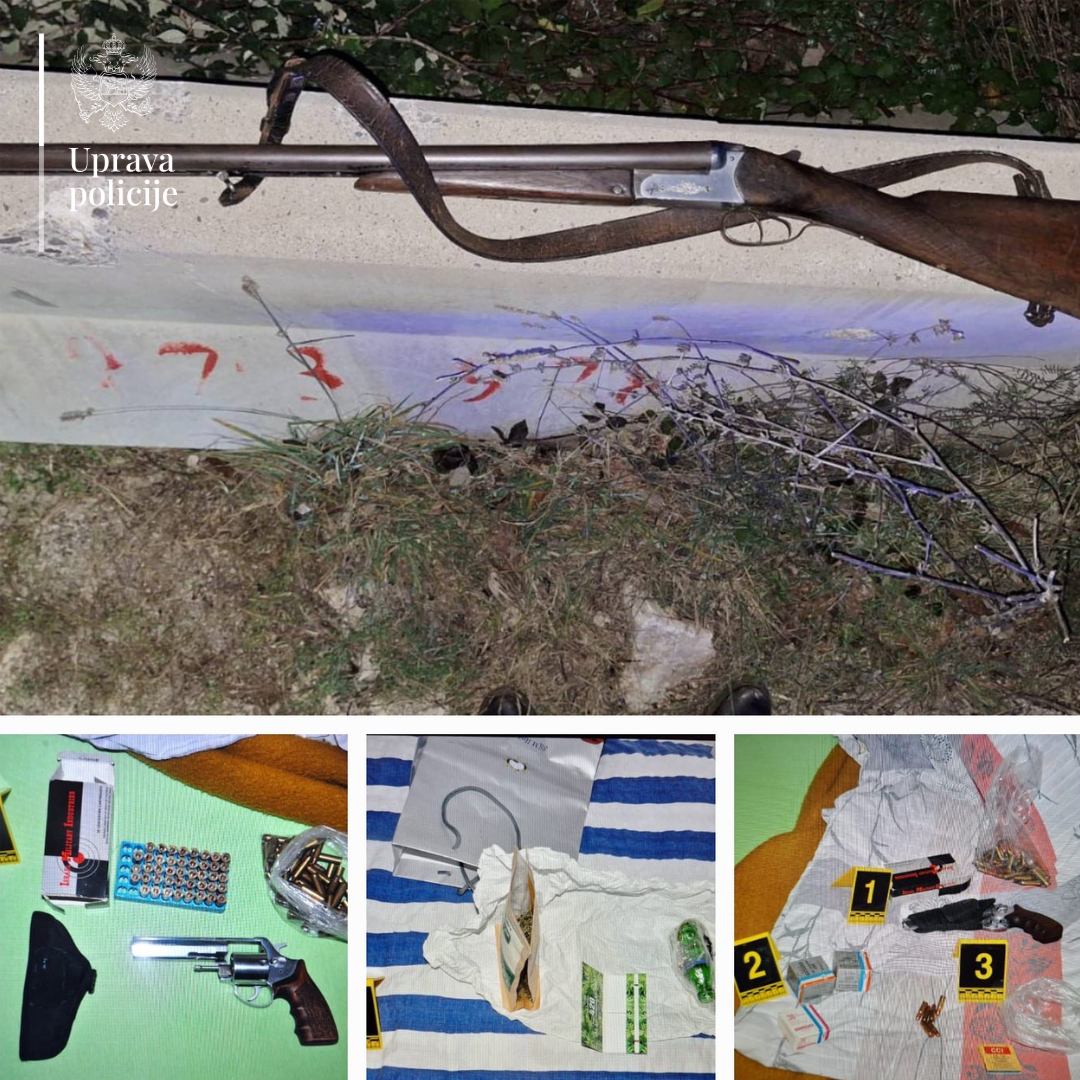 Oduzeto oružje, municija i droga (Foto: Uprava policije)