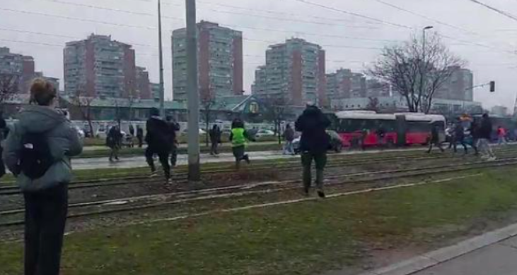 Incident na protestu u Beogradu (Foto: N1)