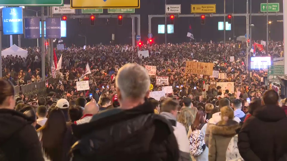 Sa večerašnje blokade (Foto: N1)