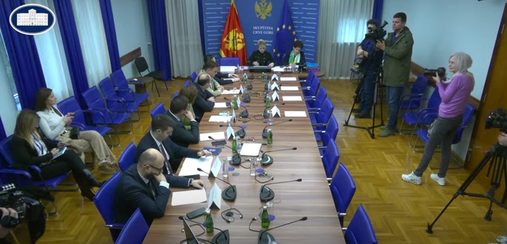 Sa današnje sjednice Ustavnog odbora (Foto: Skupština Crne Gore/Jutjub)