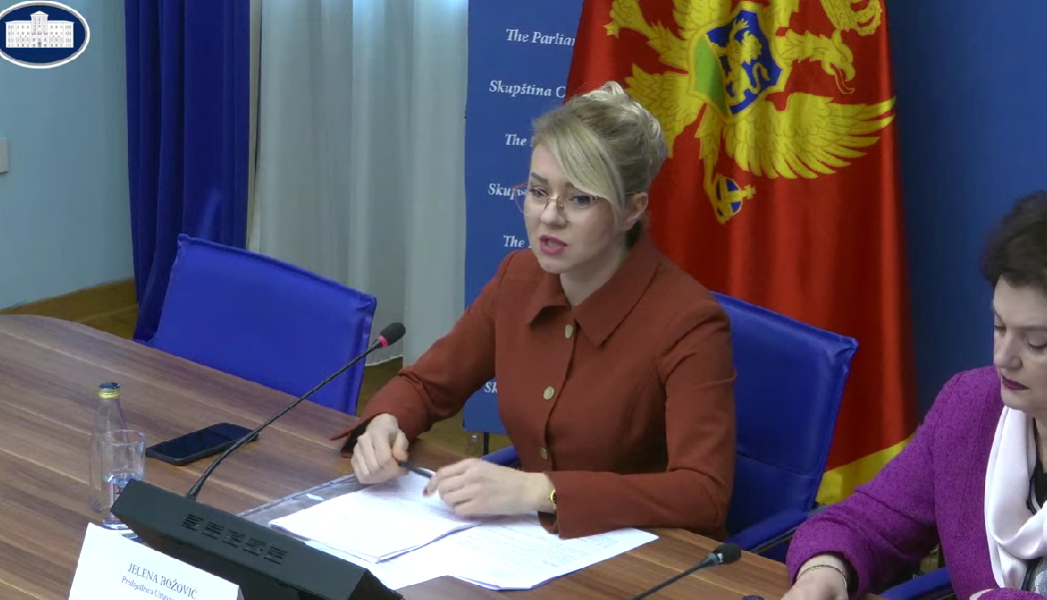Jelena Božović (Foto: Skupština Crne Gore - stop kadar)