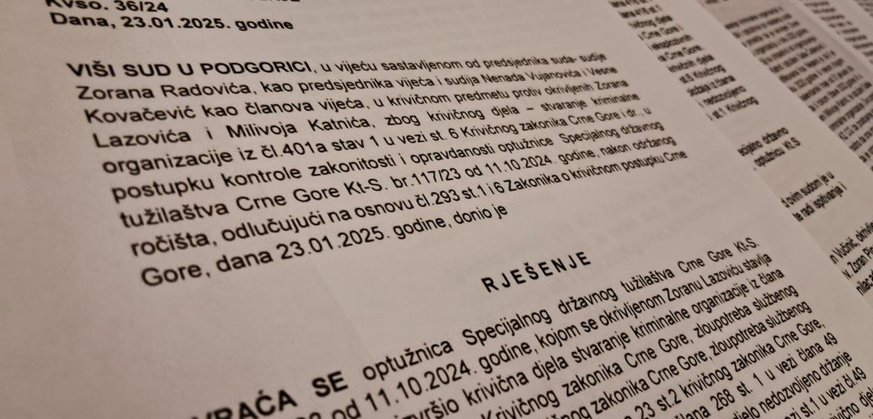 RJEŠENJE VIŠEG SUDA: Optužnica na doradi (Foto: UGC)