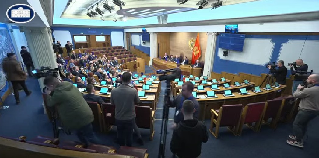 Sa današnje sjednice (Foto: Skupština Crne Gore/Jutjub)