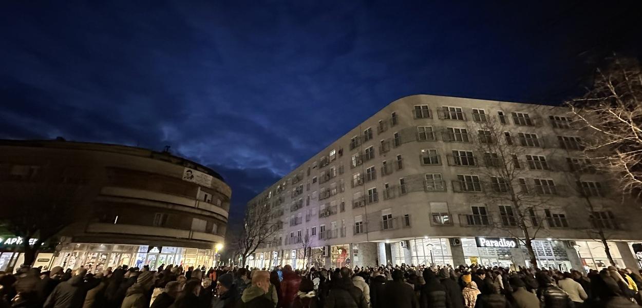 Blokada u Nikšiću (Foto: Portal ETV/Vjera Ljuljđuraj)