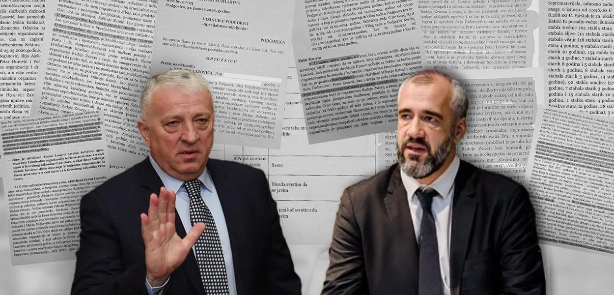 OPTUŽNICA PREPUNA MANJAKOVISTI: Optuženi Zoran Lazović, specijalni tužilac Miloš Šoškić (Foto: Ilustracija: I.ABRAMOVIĆ)
