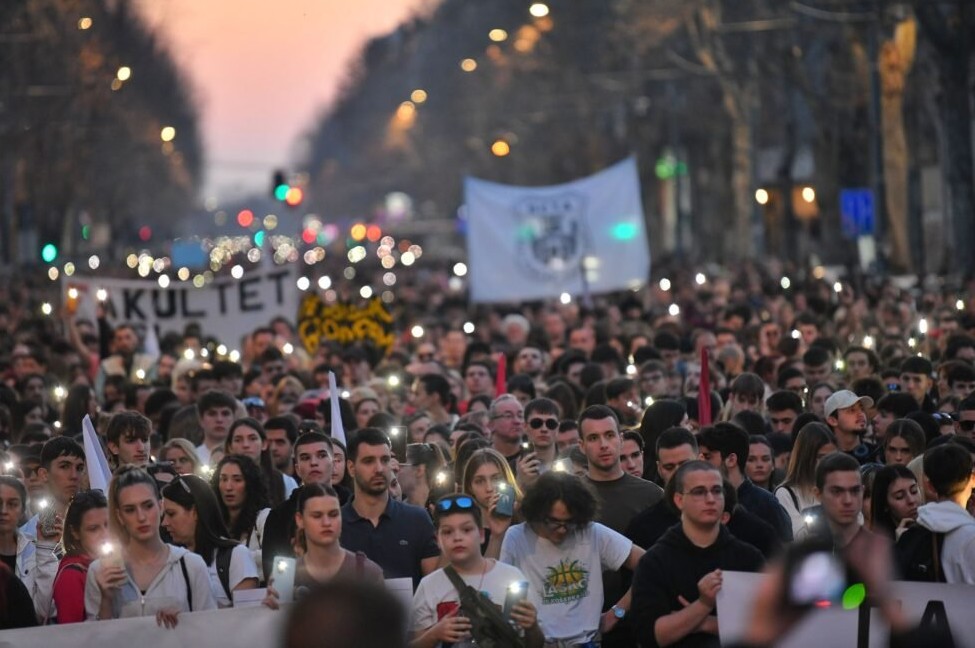 Sa jednog od protesta studenata u Srbiji (Foto: Nova.rs)