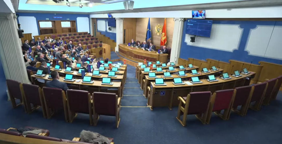 Sa današnje sjednice (Foto: Skupština Crne Gore - stop kadar)