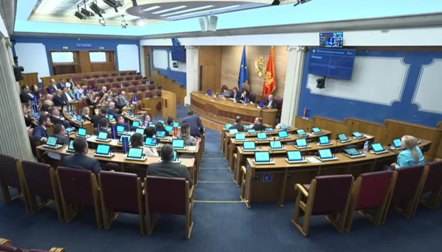 Sa današnjeg zasijedanja (Foto: Skupština Crne Gore - stop kadar)