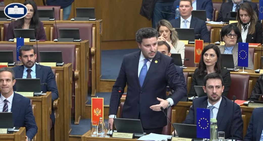 Dritan Abazović (Foto: Skupština Crne Gore/Jutjub)